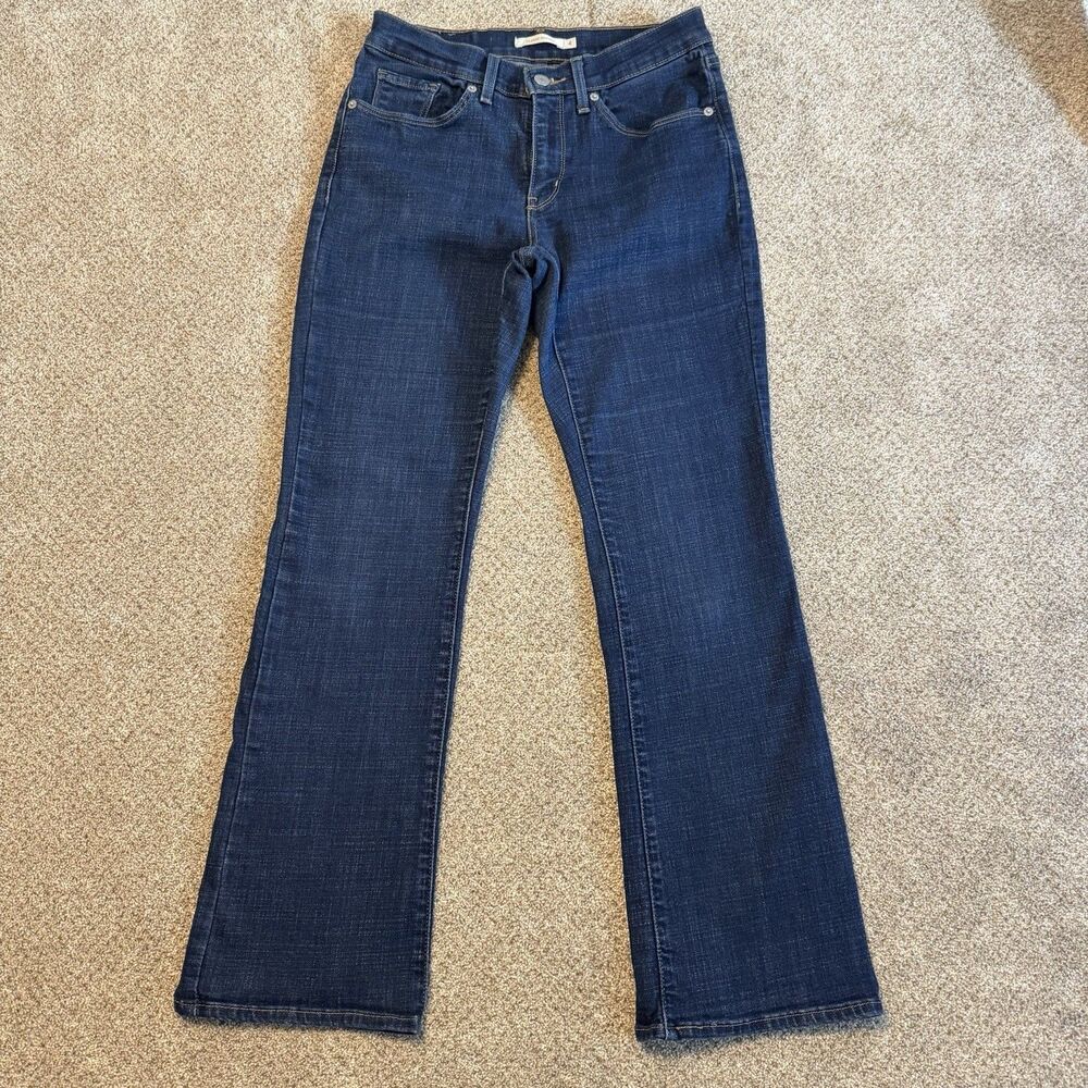 Levi's Classic Bootcut Jeans dark wash denim Boho Western Wear Size 4S-27x30”